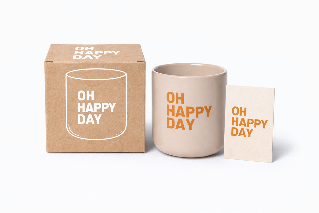 HERR & FRAU HEMPEL Kaffeebecher OH HAPPY DAY