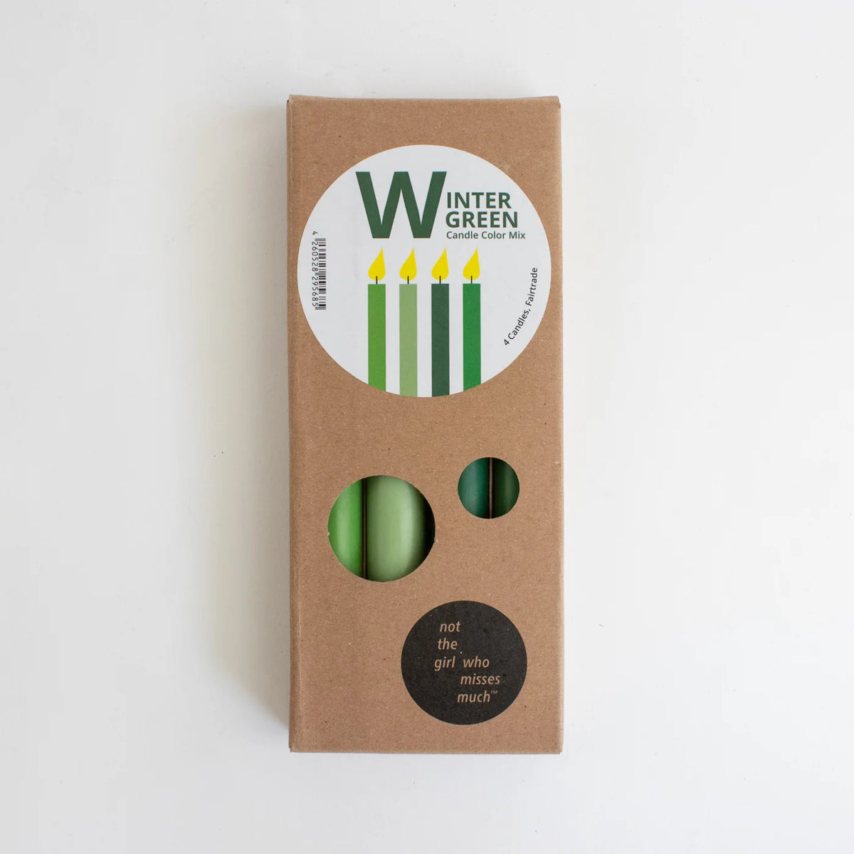 NOT THE GIRL WHO MISSES MUCH, Kerzen-Set WINTER GREEN