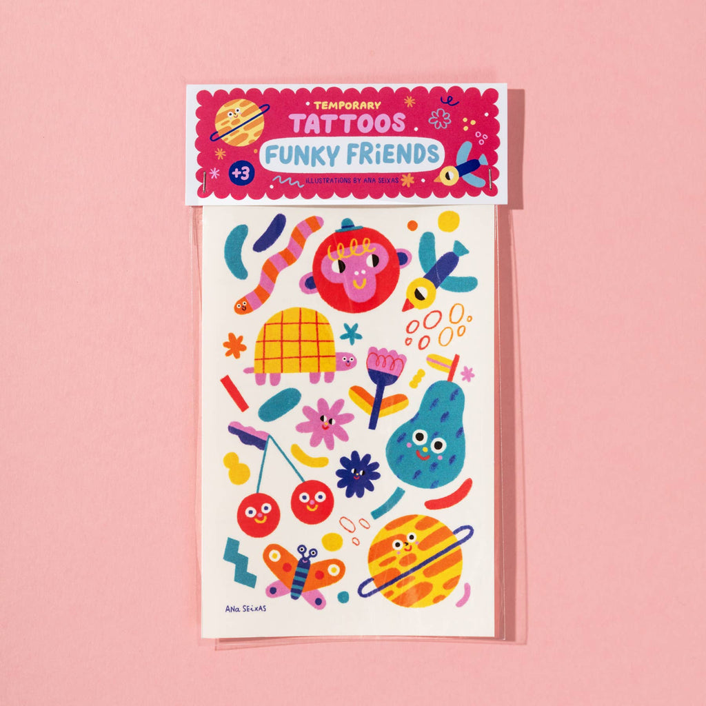 ANA SEIXAS temporäre Tattoos FUNKY FRIENDS