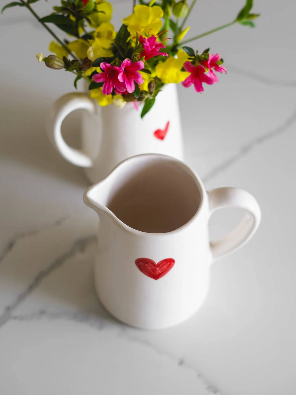 Keramik Milchkanne RED HEART