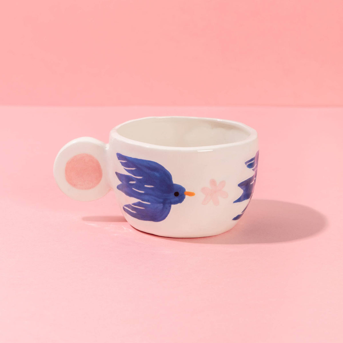 ANA SEIXAS Keramiktasse BLAUE VÖGEL