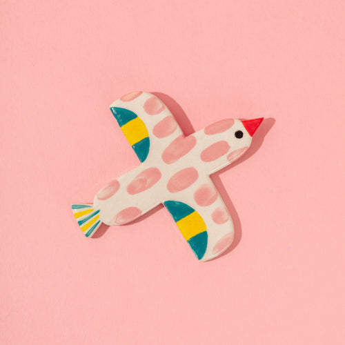 ANA SEIXAS Keramik Vogel ROSA