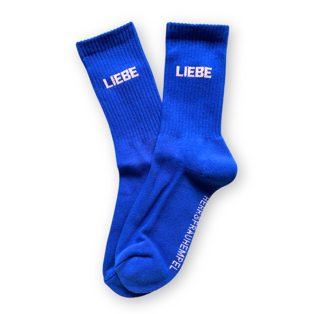 Herr & Frau Hempel, Socken - LIEBE blau - rosa
