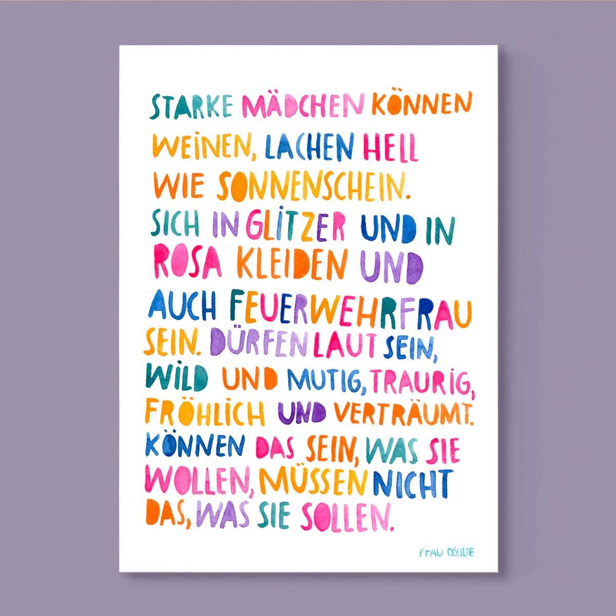 FRAU OTTILIE Poster STARKE MÄDCHEN