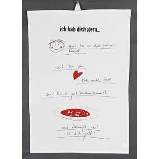 Handtuch ICH HAB DICH GERN, WEIL...