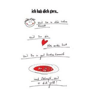Handtuch ICH HAB DICH GERN, WEIL...