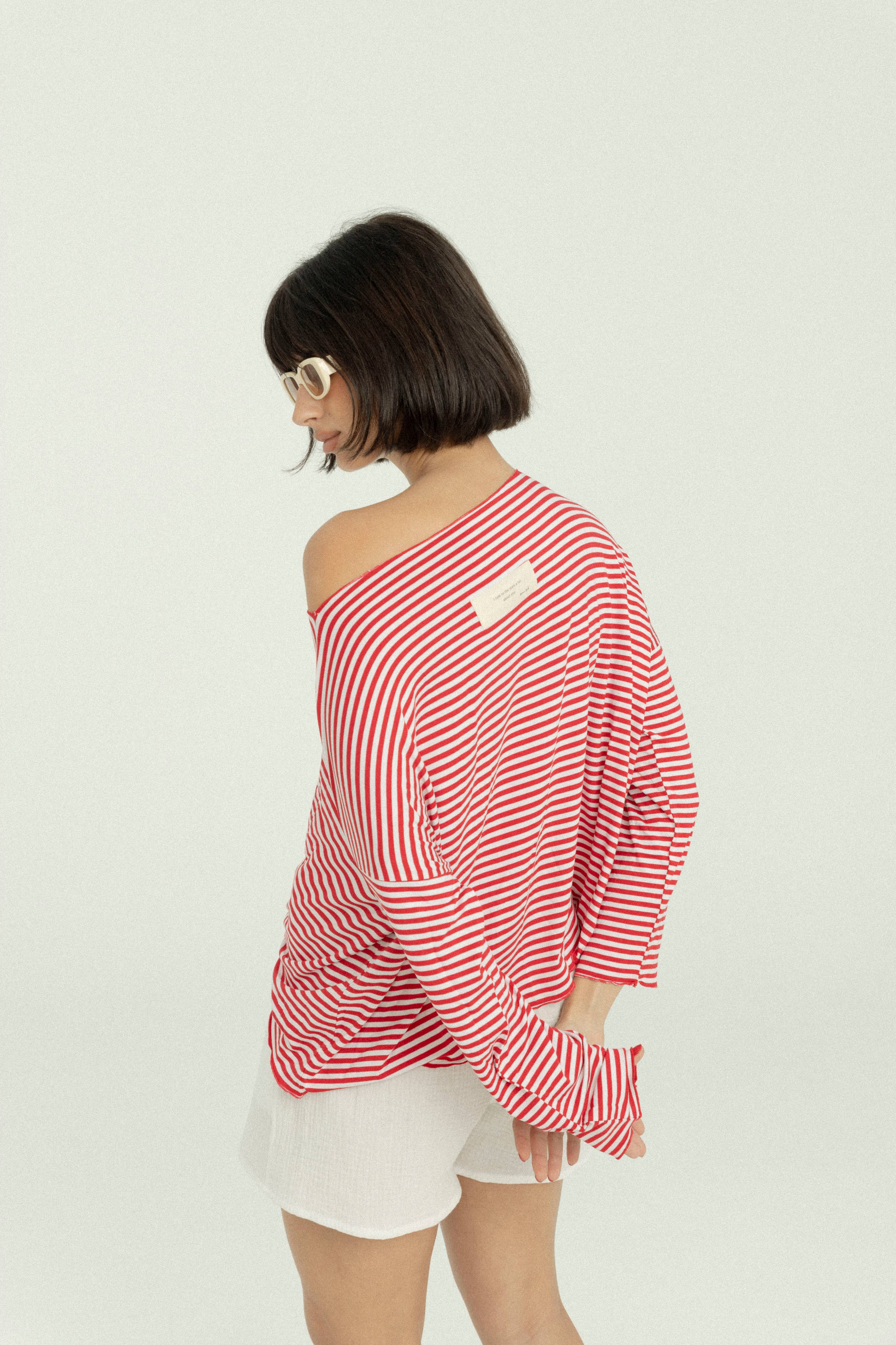 YOUR HUMAN SOUL Sweatshirt STRIPES, Rot