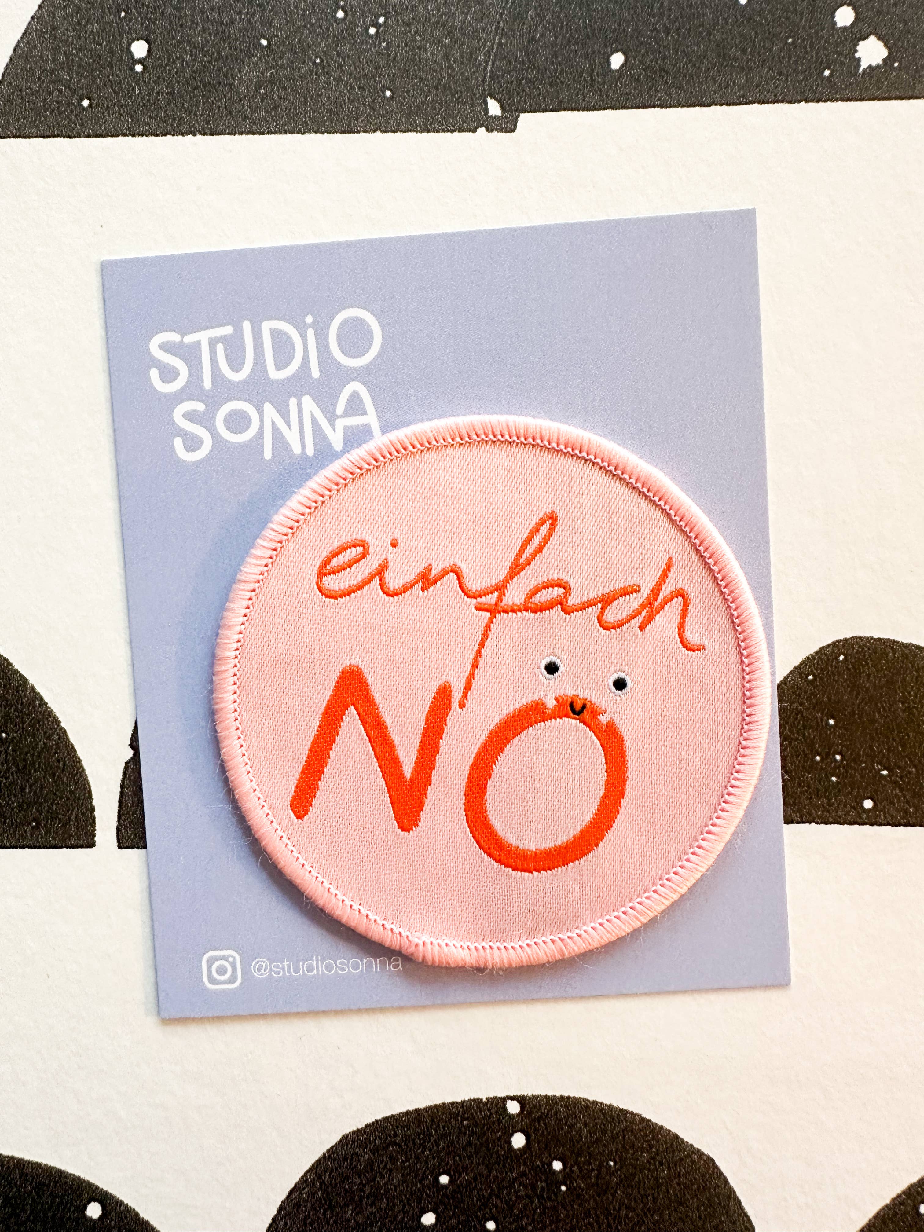 STUDIO SONNA Bügelpatch Aufnäher EINFACH NÖ