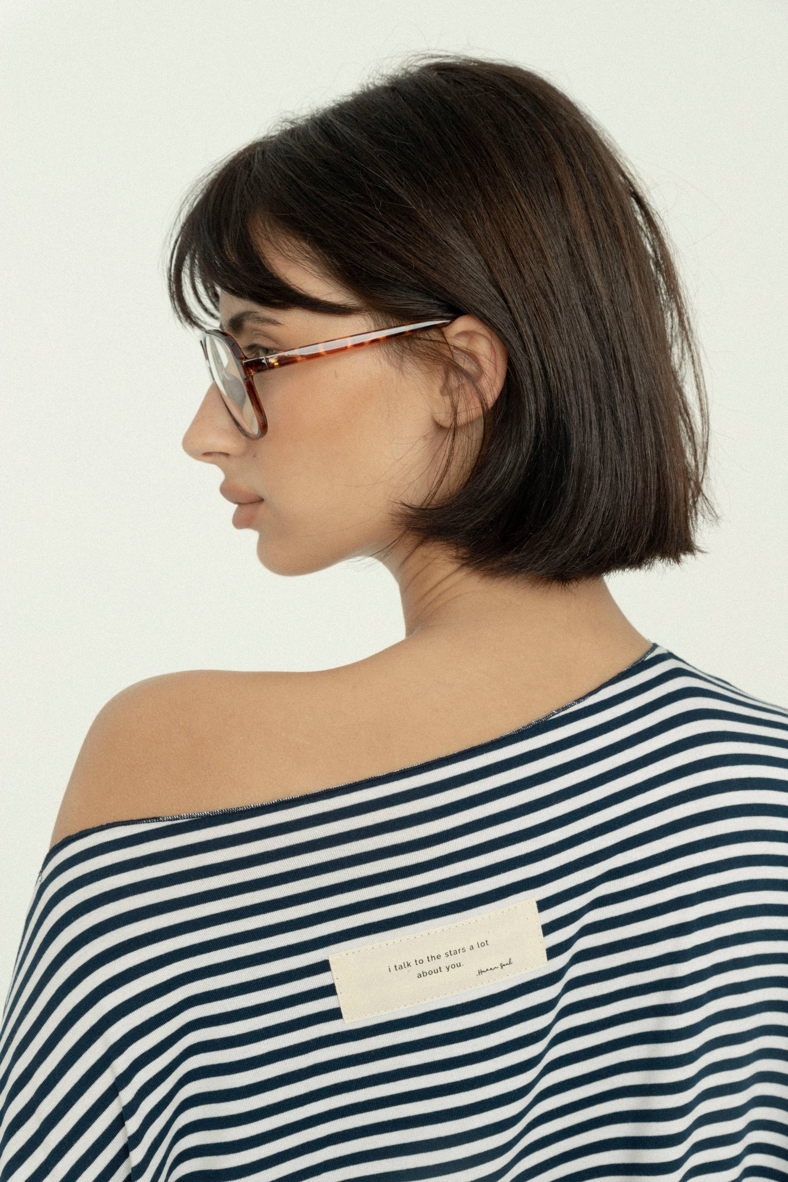 YOUR HUMAN SOUL Sweatshirt STRIPES, schwarz