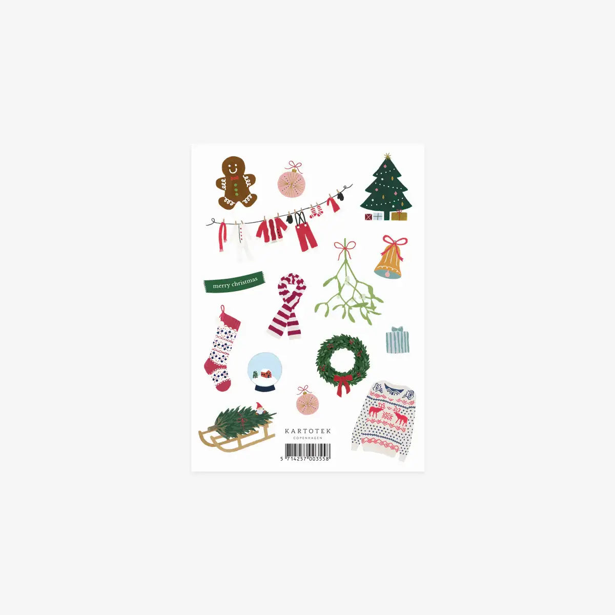 KARTOTEK COPENHAGEN Sticker WEIHNACHTEN 🎄