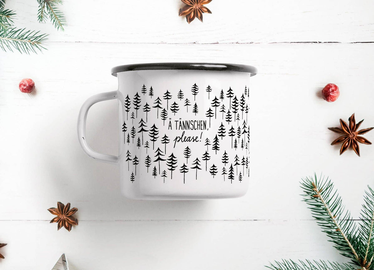 TYPEALIVE Emaille-Tasse Ä TÄNNSCHEN PLEASE