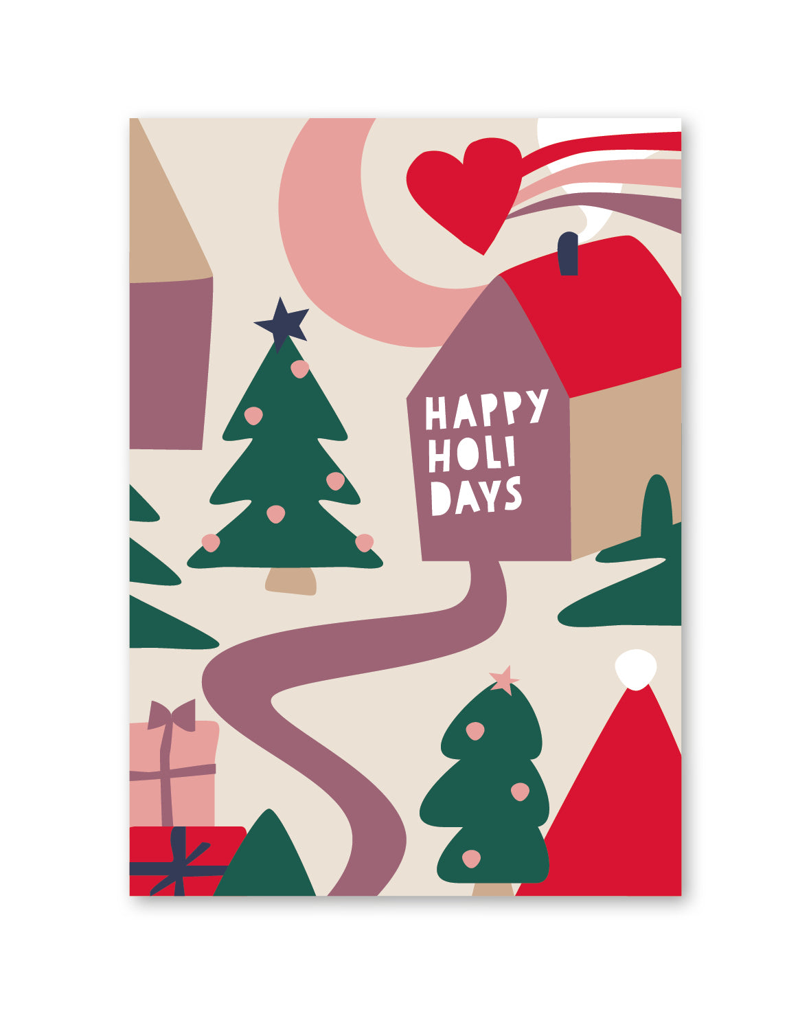 Postcard HAPPY HOLIDAYS