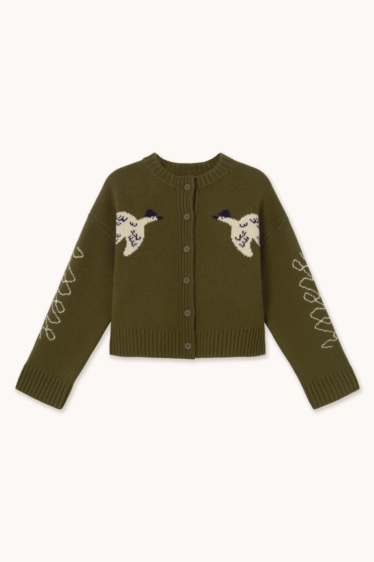 THE TINY BIG SISTER Cardigan GEESE