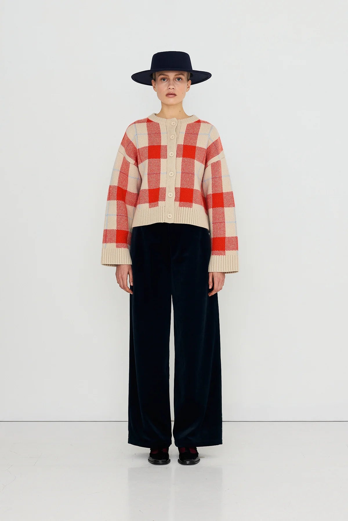 THE TINY BIG SISTER Cardigan CHECK