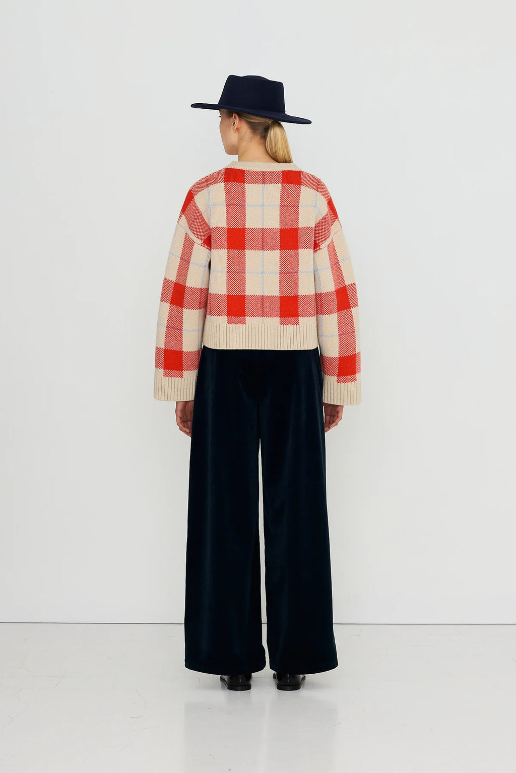 THE TINY BIG SISTER Cardigan CHECK