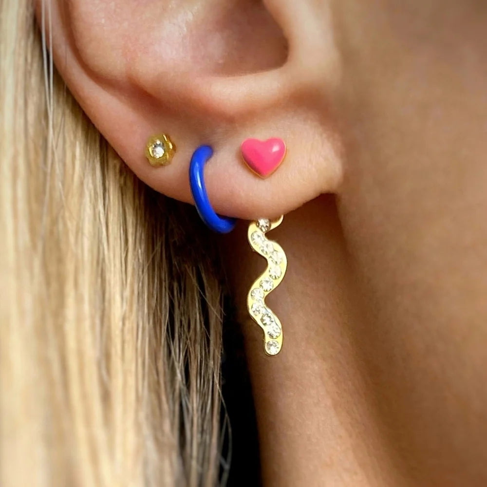 Schmuck Ohrstecker LULU COLOR HOOPS small