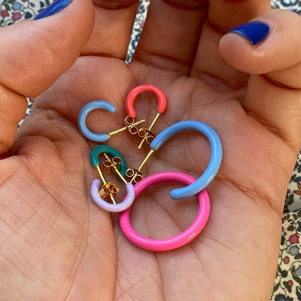 Schmuck Ohrstecker LULU COLOR HOOPS small
