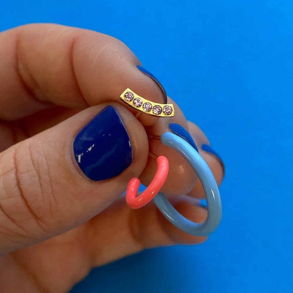 Schmuck Ohrstecker LULU COLOR HOOPS small