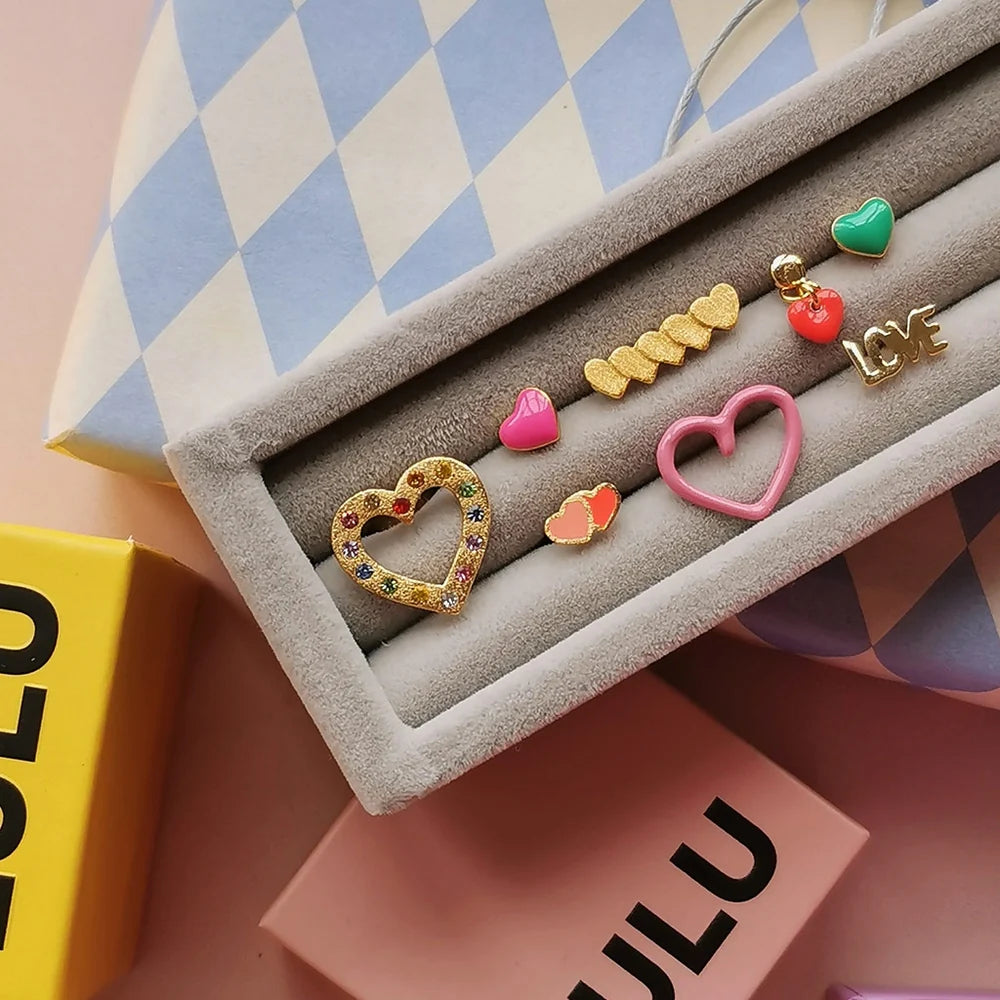 LULU Copenhagen Ohrstecker DOMINO HEARTS