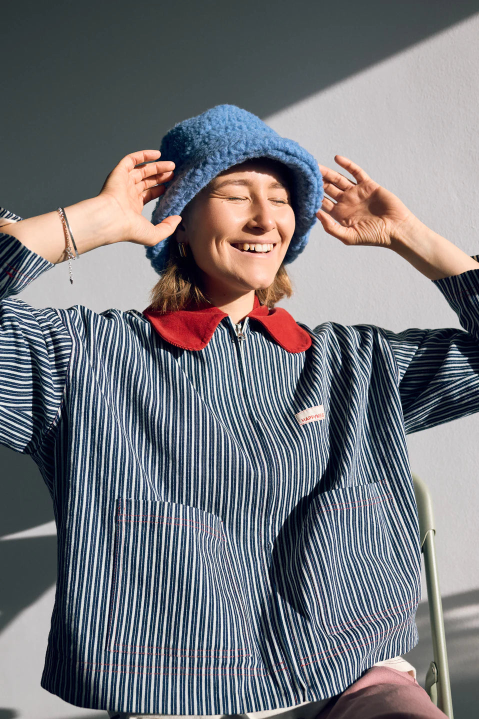 Happymess BUCKET HAT ice blue