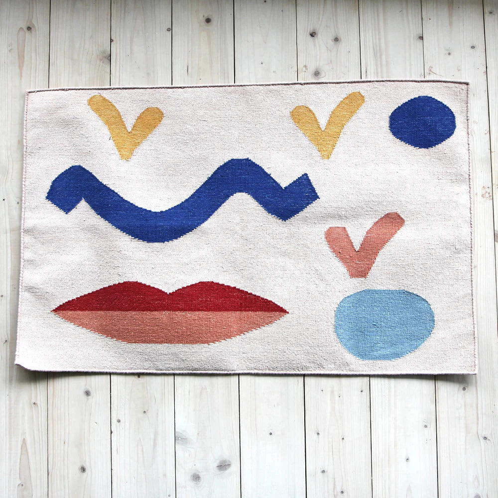 Teppich handgewoben LIPS
