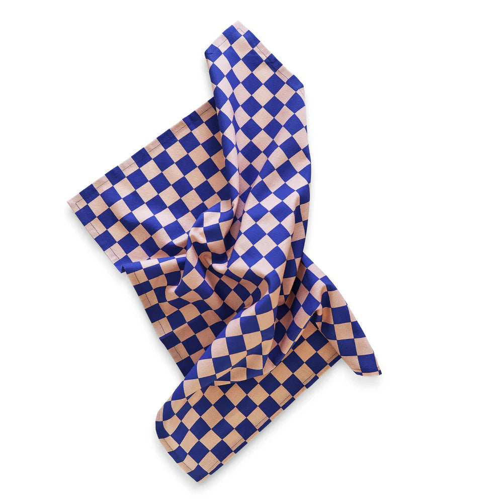 Küchentuch CHECK BLUE ROSE