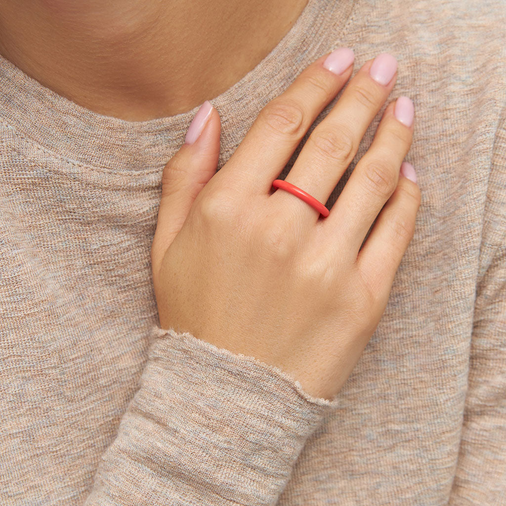 Ring LULU Copenhagen COLOR RING Single lipstick red
