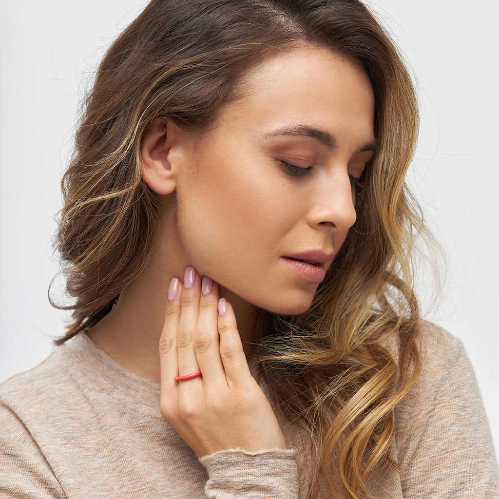 Ring LULU Copenhagen COLOR RING Single lipstick red
