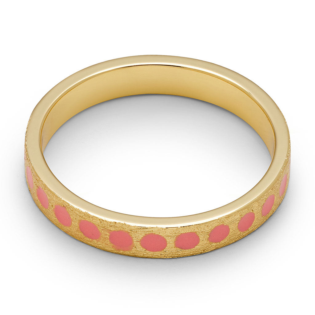 Ring LULU Copenhagen COLOR Pattern coral plated