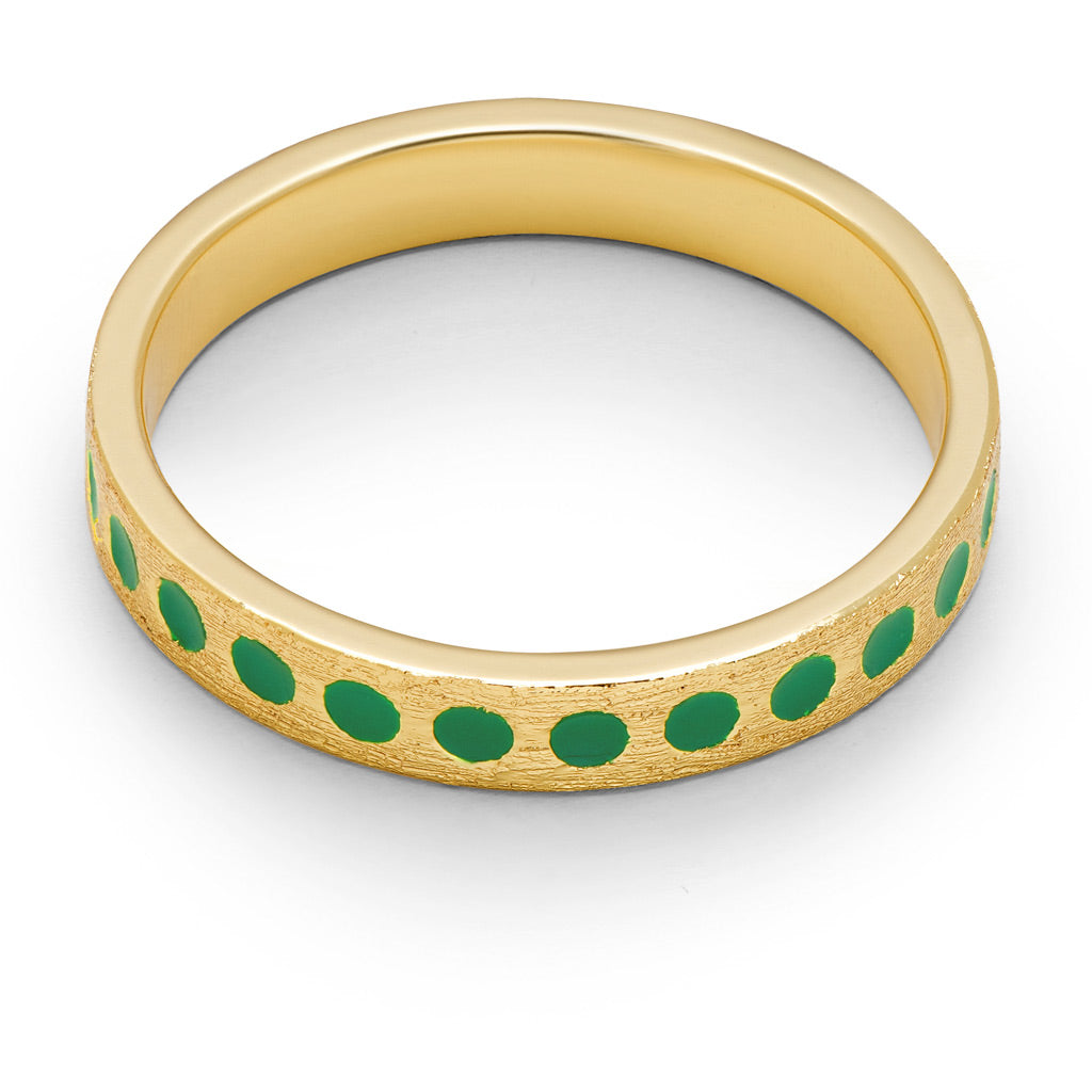 Ring LULU Copenhagen COLOR Pattern light green plated