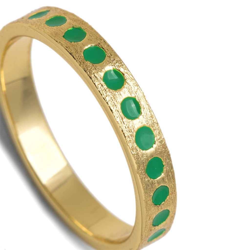 Ring LULU Copenhagen COLOR Pattern light green plated