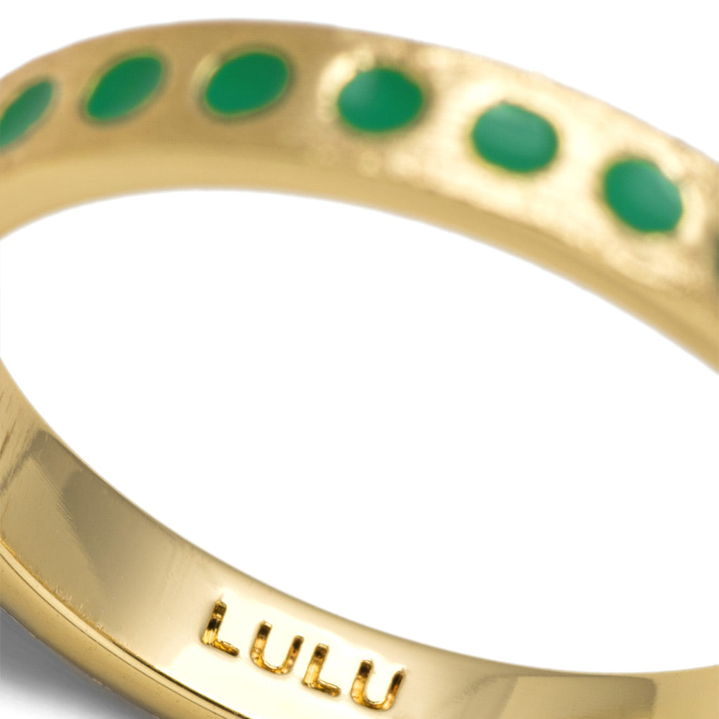 Ring LULU Copenhagen COLOR Pattern light green plated