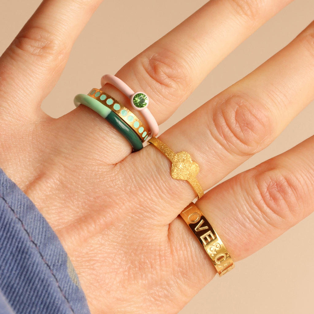 Ring LULU Copenhagen COLOR Pattern mint plated