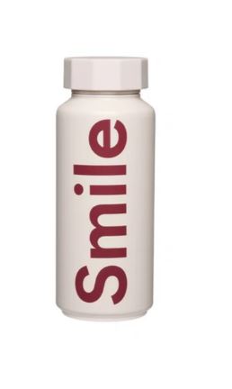 DESIGN LETTERS Isolierte Wasserflasche SMILE