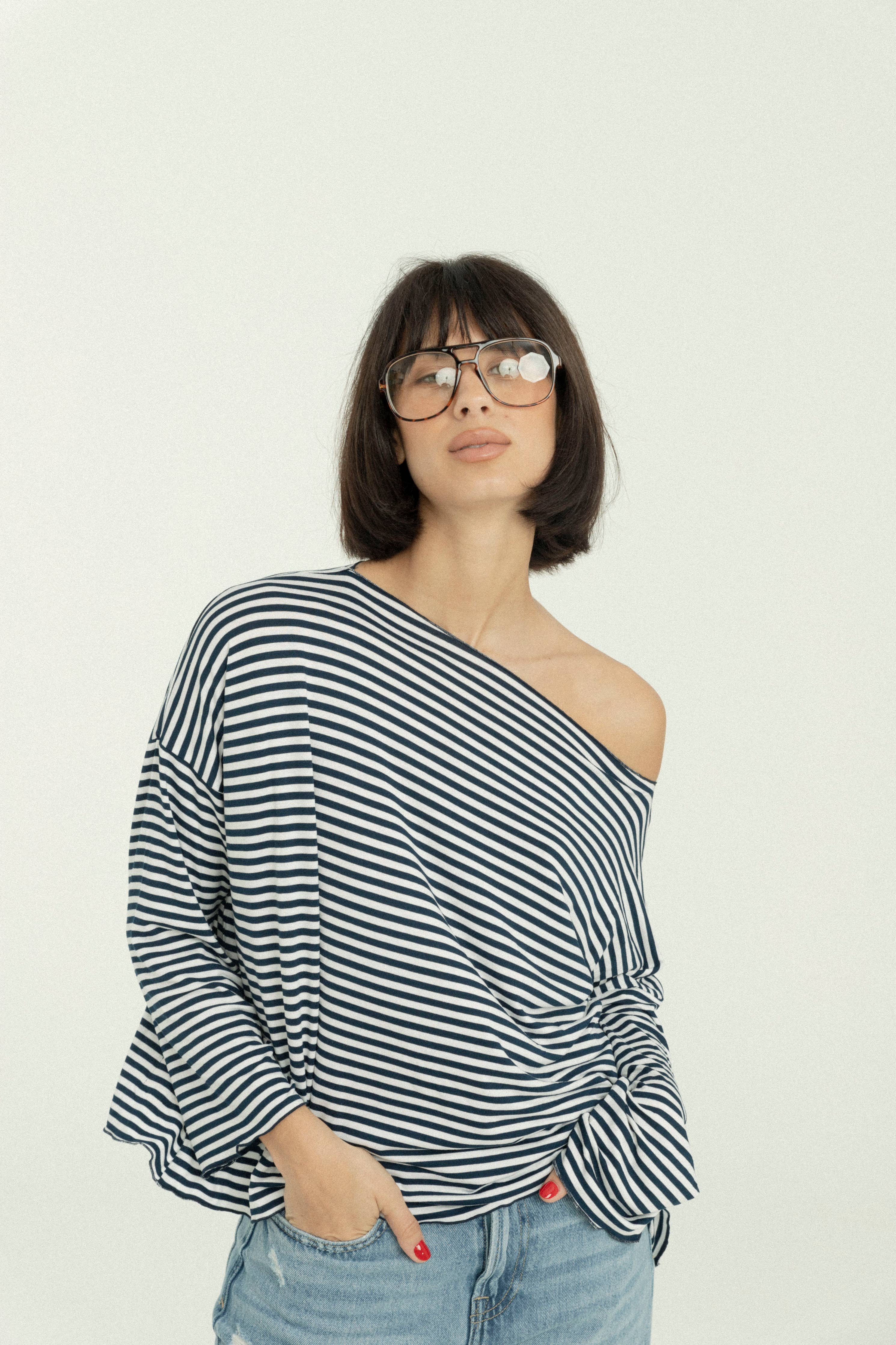 YOUR HUMAN SOUL Sweatshirt STRIPES, schwarz