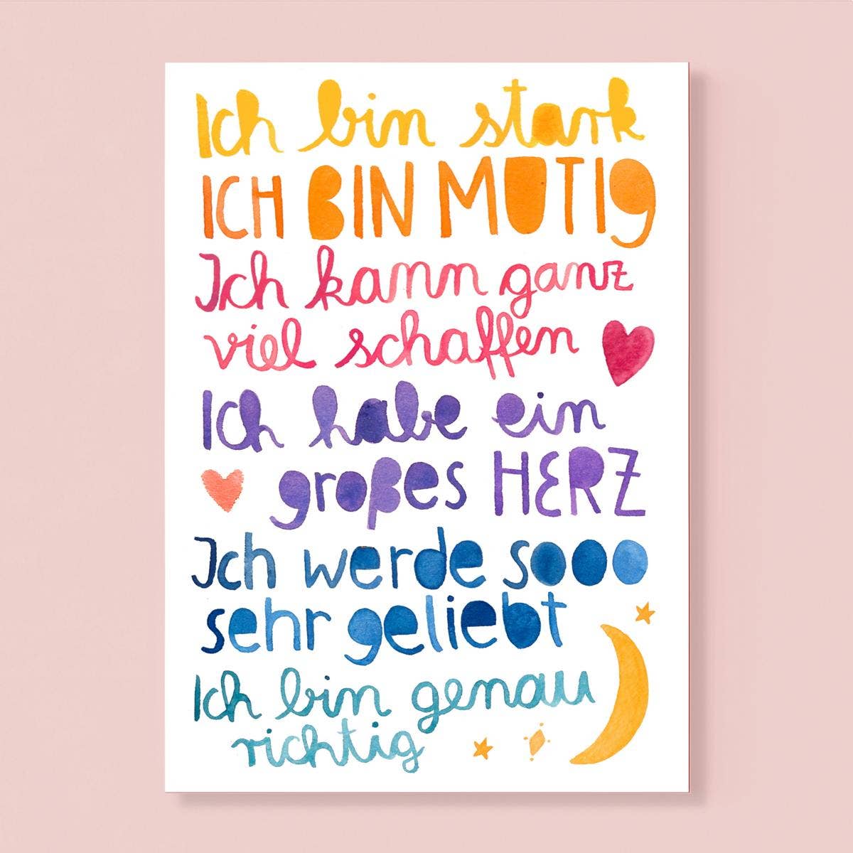 FRAU OTTILIE Postkarte ICH BIN GENAU RICHTIG