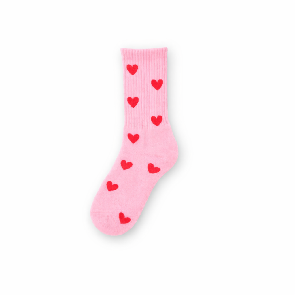 Herr & Frau Hempel, SOCKEN - HERZ rosa - rot