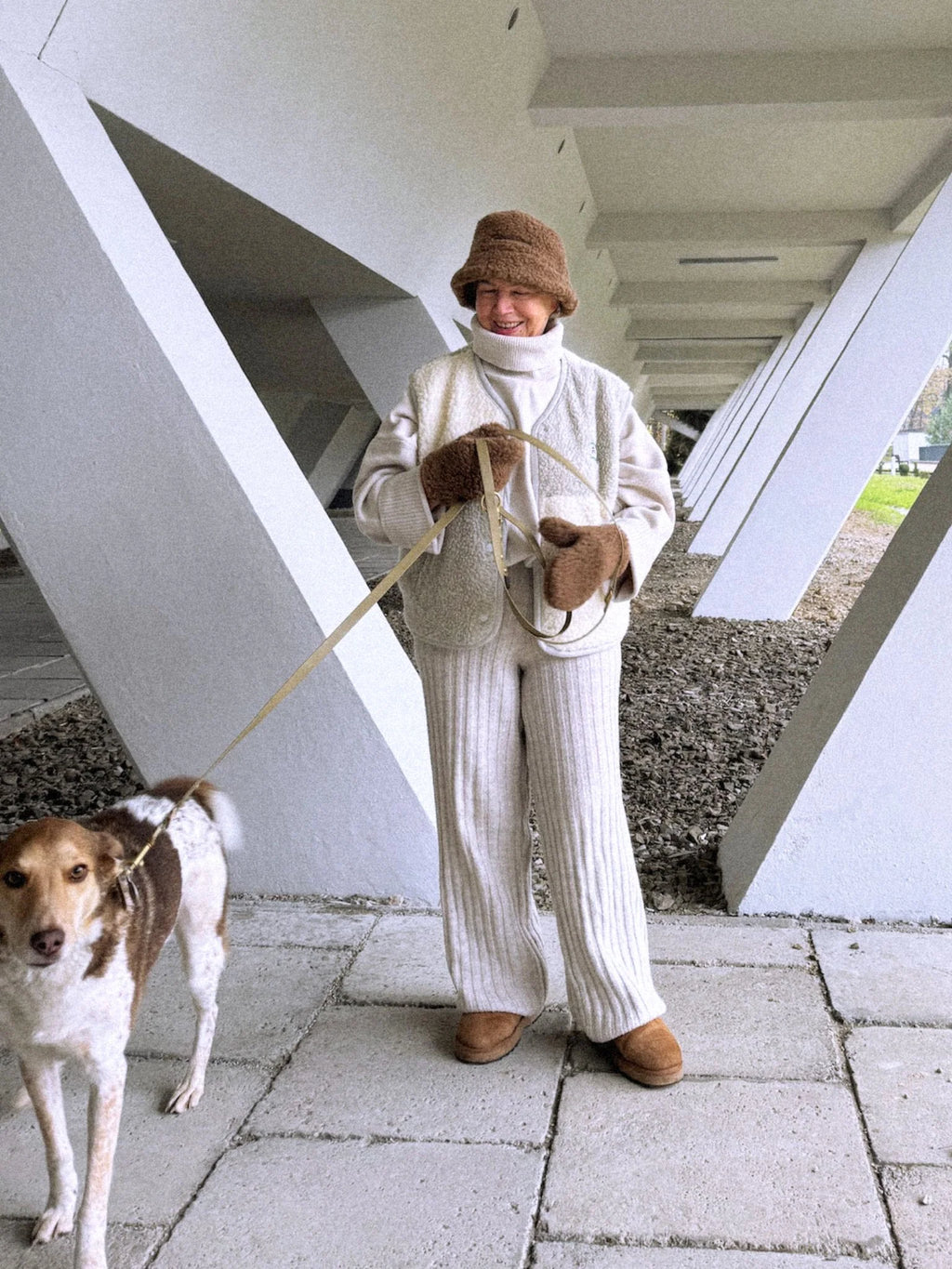 Happymess BUCKET HAT teddy brown