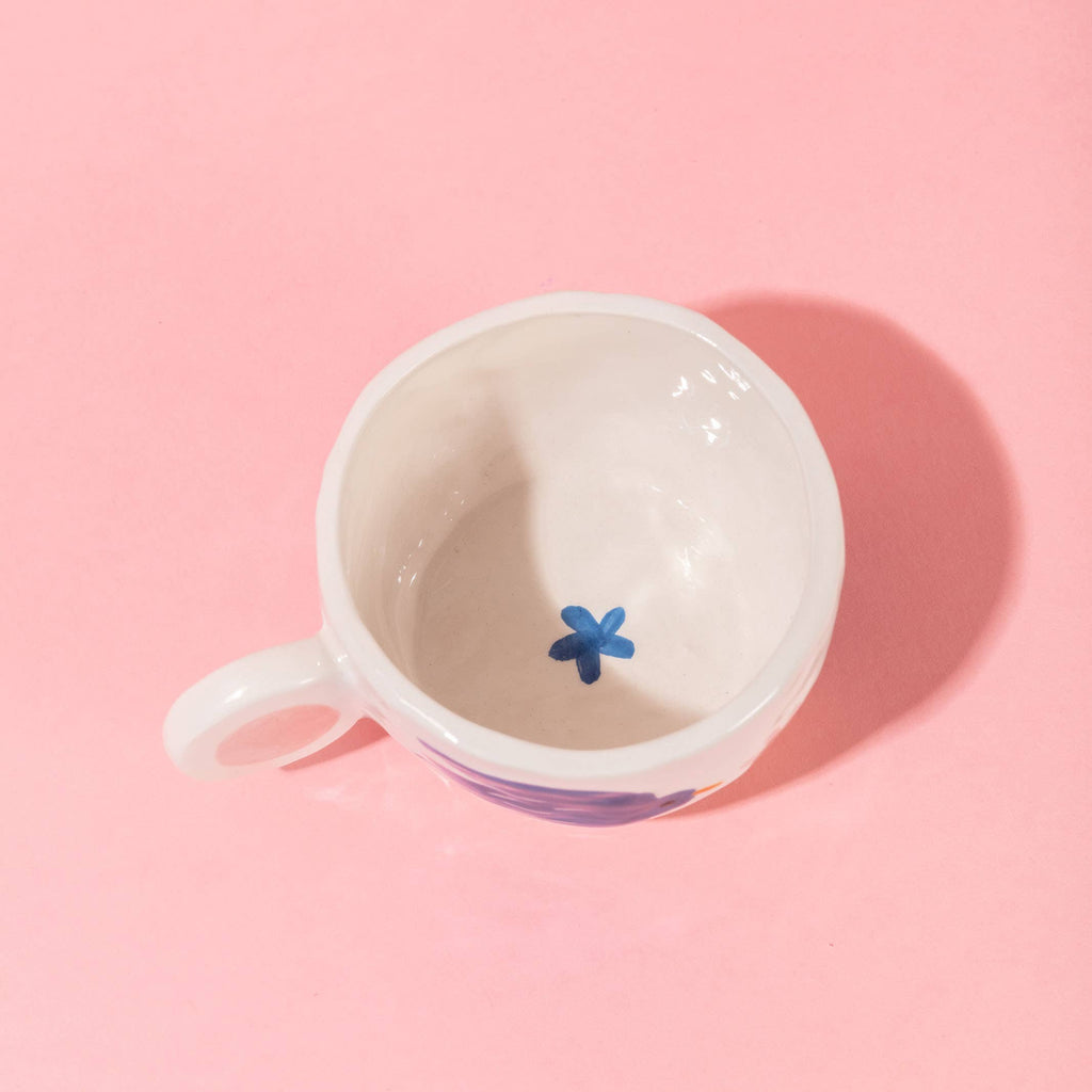 ANA SEIXAS Keramiktasse BLAUE VÖGEL