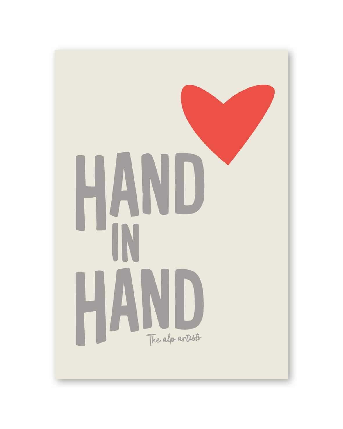 Postcard HAND in HAND