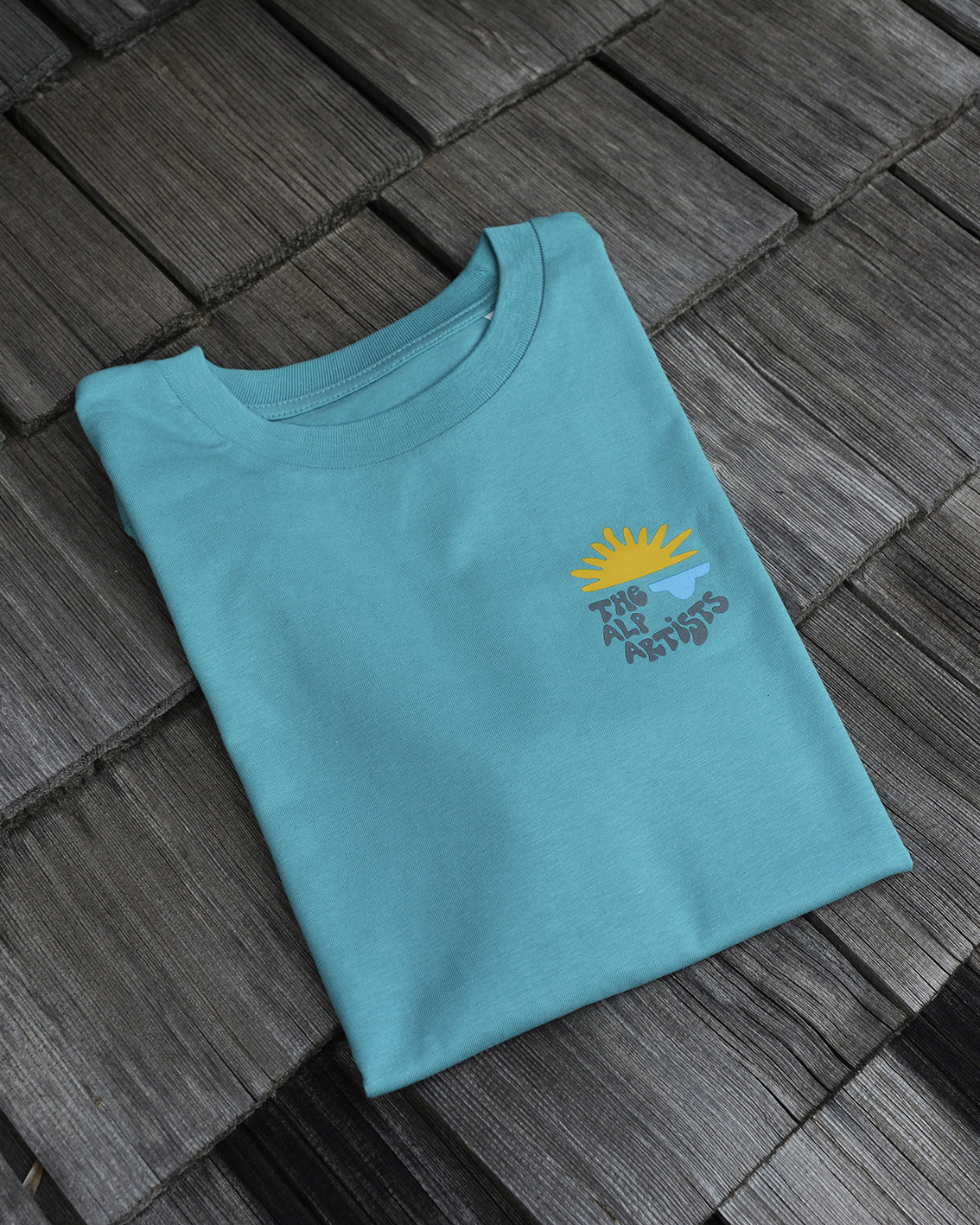 THE ALP ARTISTS, T-Shirt HERE COMES THE FUN, türkis, Kids